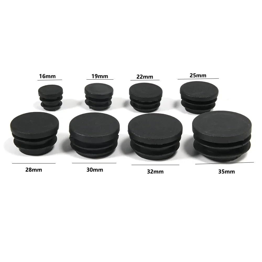 Tapón de Orificio de plástico for Tubo de Acero Redondo, Tapa de Extremo for Muebles, Cubierta de Pata de Silla, Tubo de Metal, Deslizador de Escalera de aleación(50mm,32pcs)