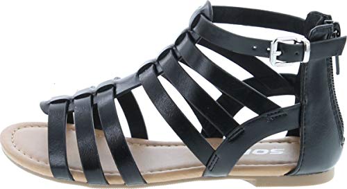 Sod Dixon 2A Little Girls Strappy Peep Toe Gladiator Sandals2