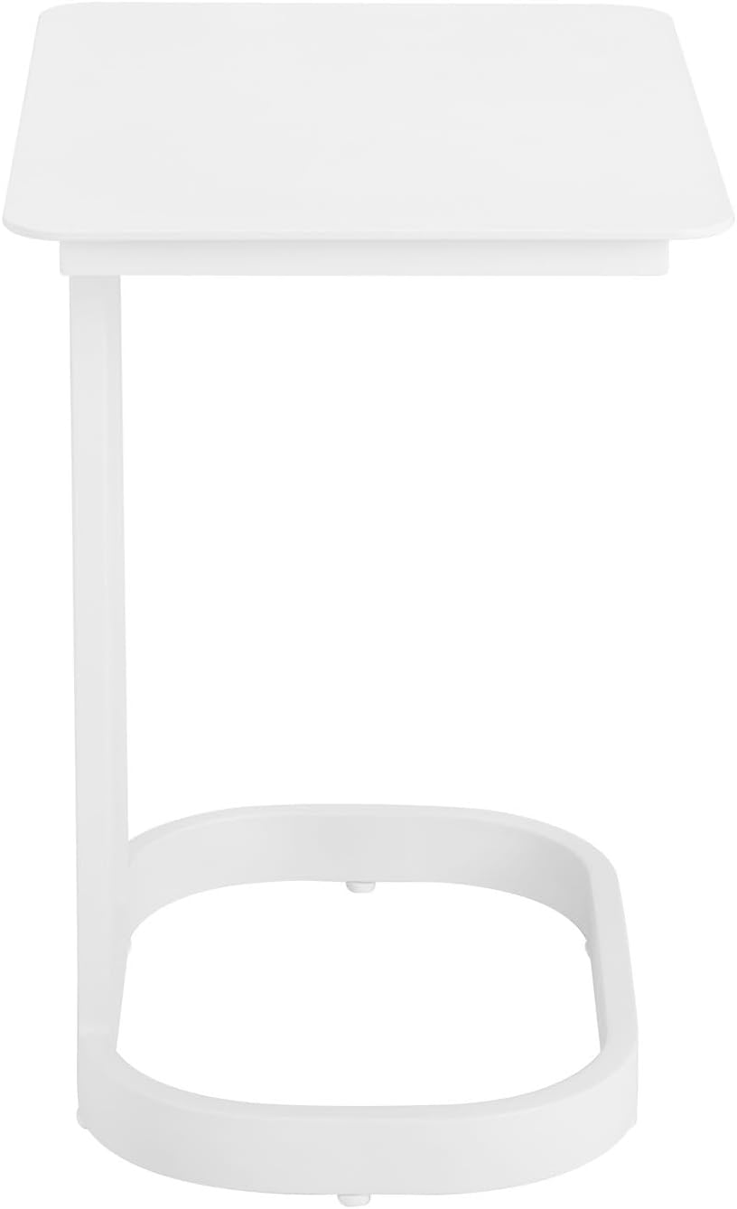 HomeStock White End Table - Modern Side Table for Living Room & Bedroom