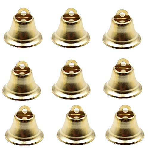 Yurosiay 50 Campanelle Dorate Vintage Piccole Campane in Metallo Piccole Campane Natalizie Mini Campanelle Ciondoli Campanelle Decorazioni per fai da te Campane a Vento Albero di Natale 16 × 10 mm