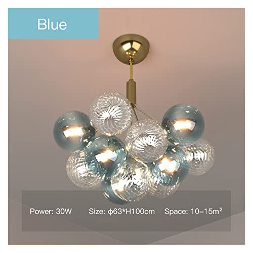 Lampe suspendue LED en cristal G9 avec diffuseur boule de verre anti-reflet - 3