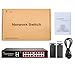 STEAMEMO 16 Port Gigabit PoE Switch, Smart Managed Gigabit Ethernet Switch, 16 PoE+ Ports@240W, Plug and Play, Vlan, Fanless, Desktop or Rackmount, Overload Protection w/ Port