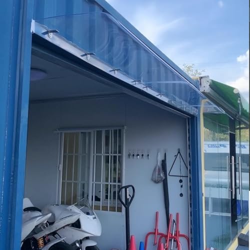Auvent de porte transparent contre les intempéries de porche - 8