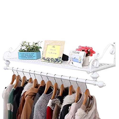 Portant à vêtements mural pour optimiser les petits espaces avec penderie 80 cm