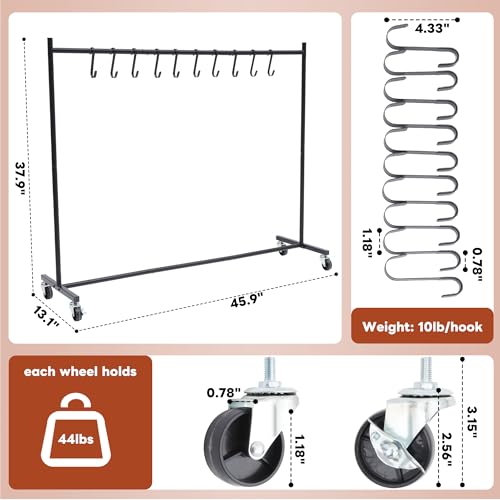 Christmas-Stocking-Holder-Stand-with-10-Hook-Rubber-Prevent-Scratches-Heavy-Duty-Freestanding-Stocking-Hanger-Rack-on-Wheels-Holiday-Decor-Hanger-Stocking-Holders-for-Mantle-Fireplace-Floor Christmas Stocking Holder Stand with 10 Hook Rubber Prevent Scratches Heavy Duty Freestanding Stocking Hanger Rack on Wheels Holiday Decor Hanger Stocking Holders for Mantle Fireplace Floor