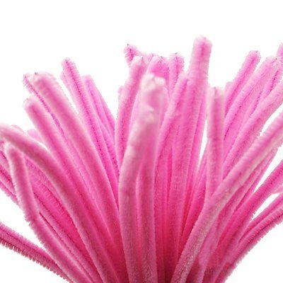 Caryko Super Fuzzy Chenille Stems Pipe Cleaners, Pack Of 100 (Pink) #TOP2