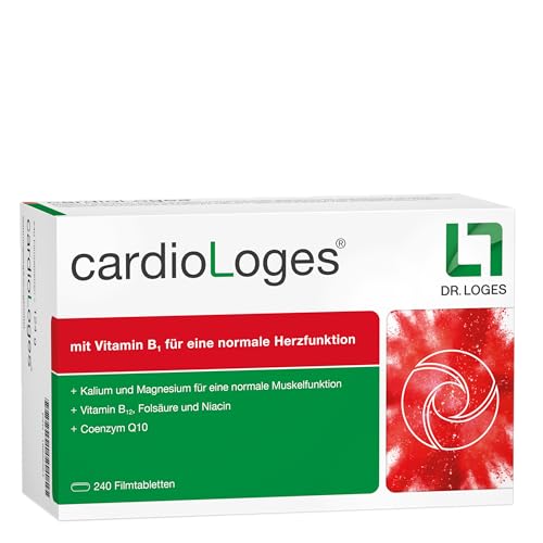 cardioLoges® - 240 Tabletten - Nahrungsergänzungsmittel mit Vitamin B1 für eine gesunde Herzfunktion - 2 Monatspackung