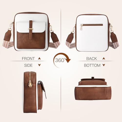 Image of GOIACII Crossbody Bags for Women Travel Purses Leather Handbags Medium Shoulder Bag with Adjustable Strap