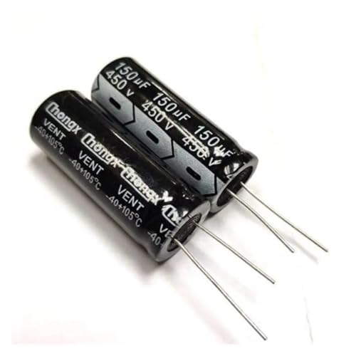 Condensateurs électrolytiques 150uF 450V en aluminium pour montage sur circuit imprimé x5