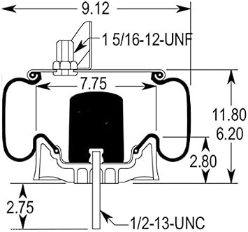 2 Pack of TORQUE Air Spring Bags Replacement For Kenworth Air Spring Bags (Please select it by part number)
