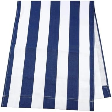 AHANDMAKER Beach Sling Chair Replacement Canvas, Blue and White Stripes Casual Simple Sling Chair Replacement Fabric for Sunbathing Garden Garden Beach (114x42.5cm/44x16inch)-Only Replacement Canvas