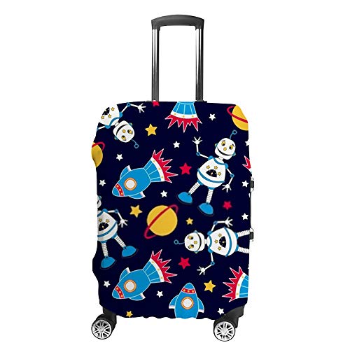 Housse de bagage voyage fusée et robots pour les vacances en famille