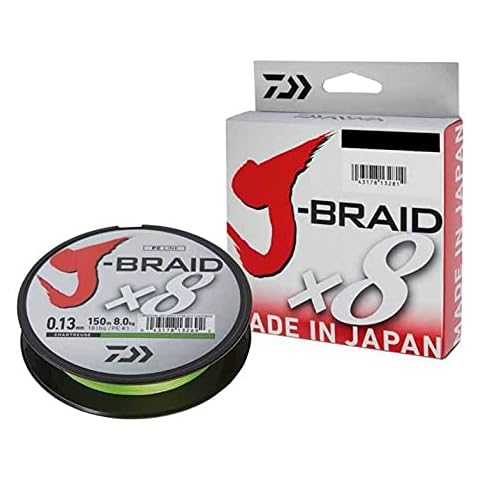 Daiwa J-Braid 8 Braid Braided Fishing Line 300 m Light Green, chartreuse Cover
