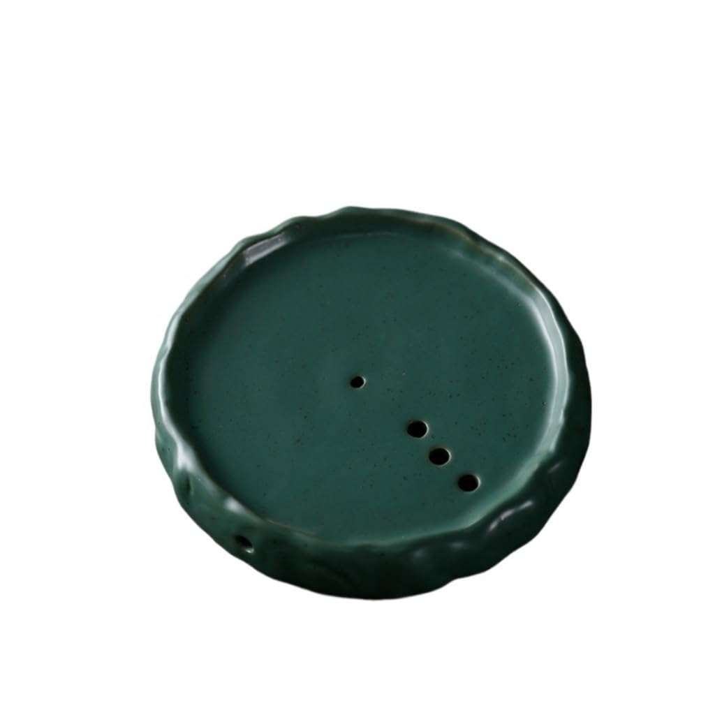 GTHTUHFD Kung Fu Tea Tray Chinese Teapot Base Drainage Dry Brew Tea Tray Ceramic Household Tea Set Tray Office Tea Tray Tea Room Tray,B