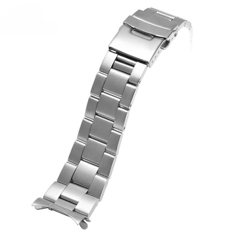 Bracelet montre acier inoxydable résistant pour remplacer un bracelet usé avec embout incurvé