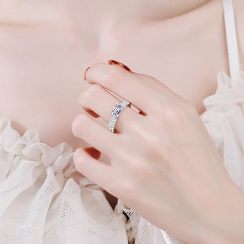 Women's Engagement Rings in 14K Gold | Radiant Emerald Cut 1 Carat Diamond Ring | D-color Ideal Cut VVS1 Clarity | Ideal for a Romantic Engagement2