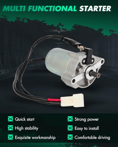 Image of SCITOO Starter Motor 19621N for Polaris for ATV for Outlaw 110 2016-2021 for Polaris for ATV for Sportsman 110 2016-2021 Volts: 12V ; Rotation: CW ; Number of Teeth: 9-Tooth Pinion ;