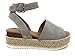 Soda Topic Grey Casual Espadrilles Trim Rubber Sole Flatform Studded Wedge Buckle Ankle Strap Open Toe (6)