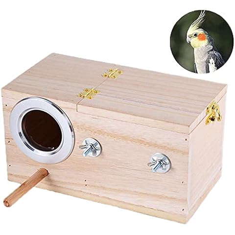 Sittich Nistkasten Vogelhaus VogelkäFig-Box Vogelnest Aus Holz FüR VöGel Und Papageien Sittich-Nistkasten Holz FüR Wellensittiche 13*13*25cm Geeignet Kleine VöGel Wie Wellensittiche Und KanarienvöGel Cover