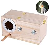 【Uso】 La caja de cría de loros se puede utilizar para la habitación y la cría de aves, y es adecuada para loros, pájaros débiles y otras aves.