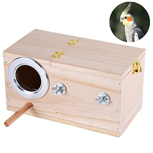 Nido De Nido Agapornis Periquito Grande Caja De Nido De PáJaros De Madera Madera Caja Nido Para Periquitos CríA De PáJaros Y Aves 13*13*25 Cm Adecuado Para PáJaros PequeñOs Como Periquitos Y Canarios Cover