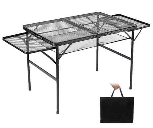 キャンプテーブル アウトドア テーブル 折りたたみ 延長可能 焚き火テーブル 大きなスペース ローテーブル アウトドア BBQ 登山 バーベキュー 耐熱 軽量 サイド付き 耐荷重40kg アルミ製 携帯便利 折畳み コンパクト 収納 簡単組立 収納袋付き