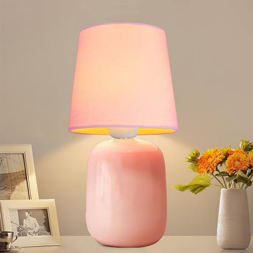 Buy Homesake® Modern Small Ceramic Table Lamp, Classic Bedside Desk