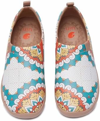 UIN Women’s Art Painted Travel Loafers Shoes Slip On Microfiber Casual Lightweight Fashion ToledoⅠ