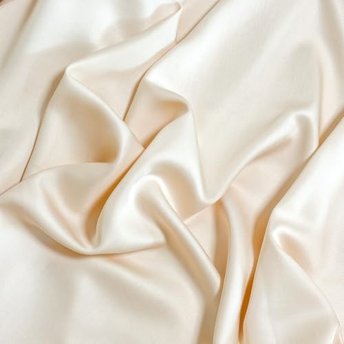 Image of Queen Luxury 4 Piece Bedsheet Set, Ivory with White Piping, Cooling Resort Bedding, Ultra Soft, Viscose derived from Bamboo, Organically Grown, 300 Thread Count