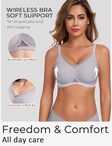 Image of Gailife Womens Jelly Comfortable Bras for Women No Underwire Supportive Bra