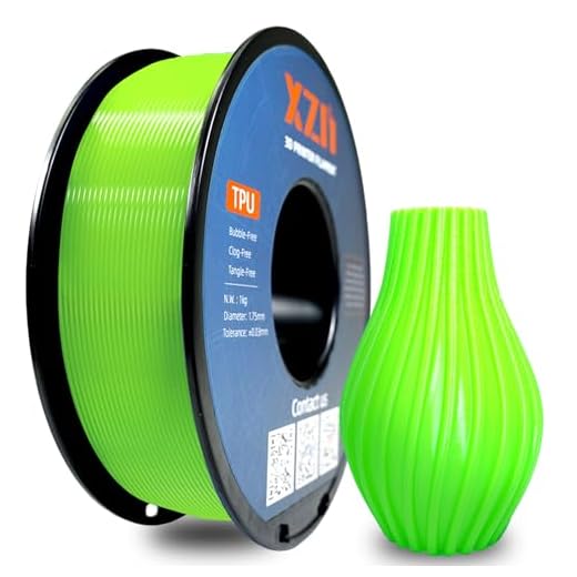 ⚡ 95A TPU Filament 1.75mm, Soft Flexible Consumables for 3D Printer, Dimensional Accuracy +/- 0.03 mm,1KG (2.2lbs) Spool (Green)
