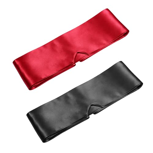 QFGasre Eye Masks for Sleep Satin Sleep Mask Comfortable Blindfold for Adults Couples Adjustable Blackout Eye Cover for Women Men Travel Meditation Valentines Day Gift