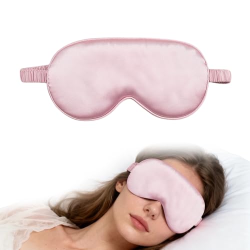 AzureRay Masque Sommeil Soie Doux et Soyeux - Cache Yeux pour Dormir Léger et Confortable, Bloque 100% de la Lumière, Idéal pour Avion, Sieste et Nuit...