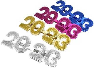 SWSATYW 4PCS 2023 Plastic Glasses Happy New Year's Eve Glasses Class of 2023 Graduation Grad 2023 Party Favor Photo Props