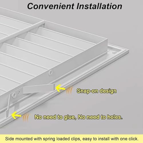Air Vent Cover - 22x22 in White Aluminium Alloy, Two-Way Ventilation Register for Wall or Ceiling, Durable HVAC Register Grille, Modern Home Airflow Solution