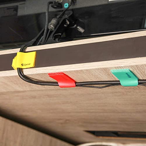 Epessa Lot de 40 serre-câbles pour appareils ménagers (5 couleurs au choix) Cover