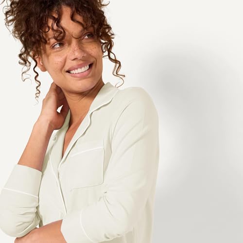 Image of Amazon Essentials Women's Long Sleeve Cotton Modal Pajama Set, Loungewear with Full-Length Bottom