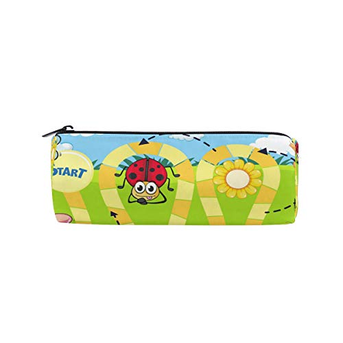 Preisvergleich Produktbild Bonipe Federmäppchen mit Insektenbrett, Spielschablone, Tasche für Schule, Schreibwaren, Stiftebox, Reißverschluss