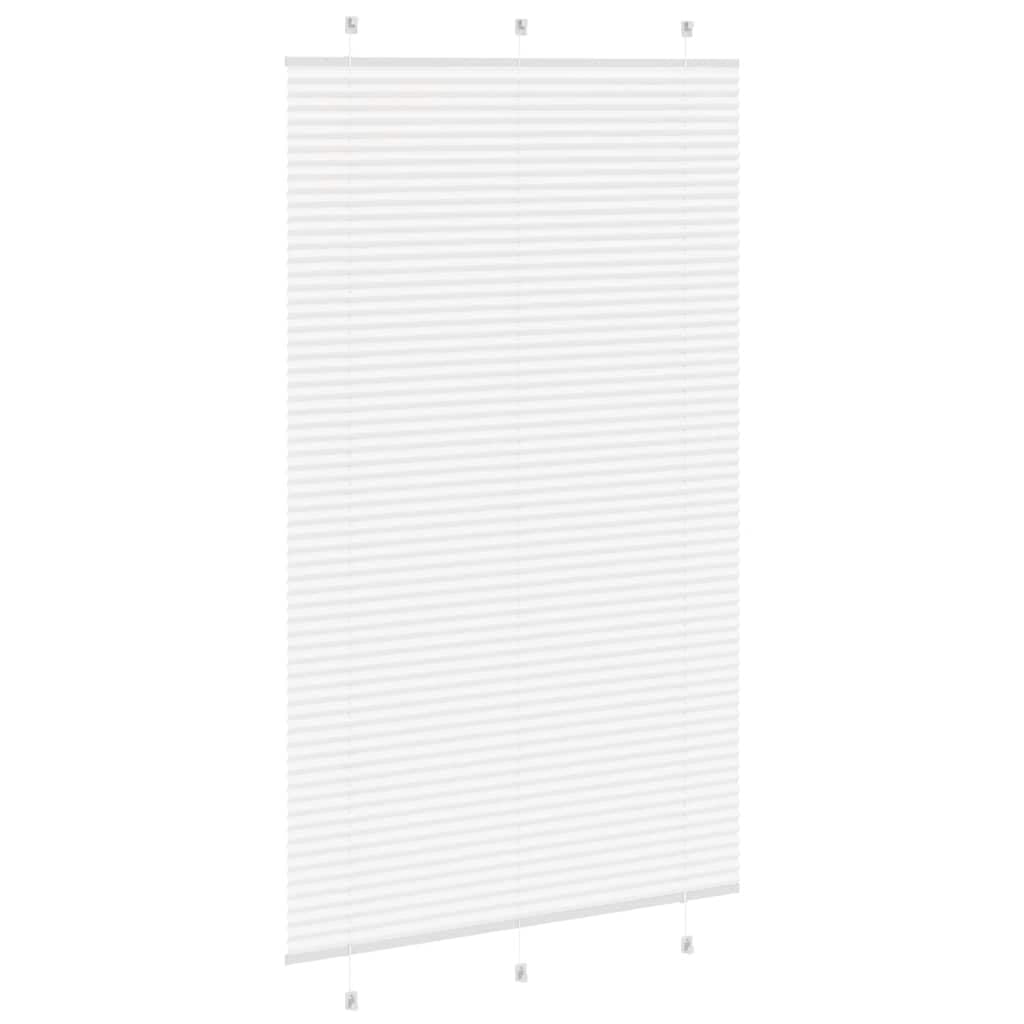 Tenda plissettata bianca, 120 x 200 cm, larghezza tessuto 119,4 cm, tenda avvolgibile in poliestere per finestre, protezione solare e sguardi indiscreti per interni