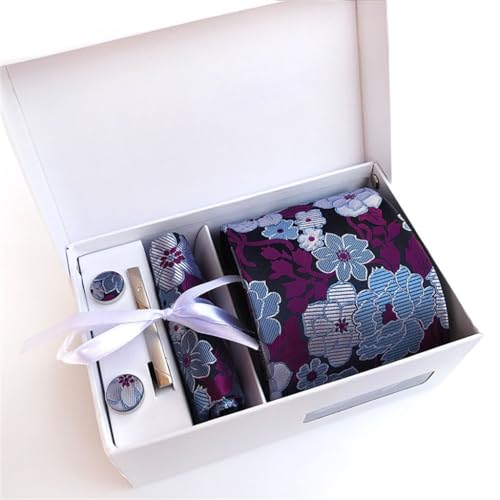 Set de corbatas para boda y fiesta 6 piezas gris