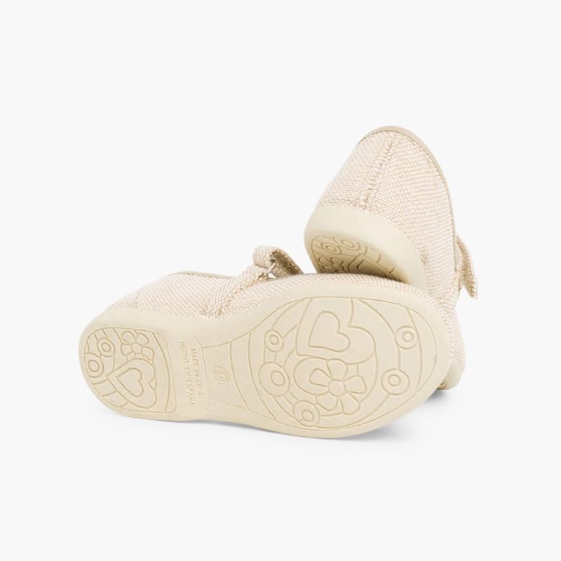 Girls Riptape Linen Mary Janes3