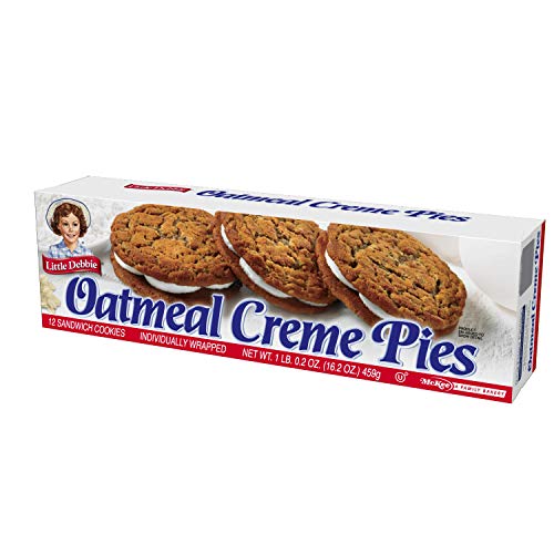 Image of Little Debbie Oatmeal Creme Pies, 12 Individually Wrapped Sandwich Cookies, 16.2 OZ Box (Pack of 3)