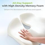 AUVON Contoured Seat Cushion for Tailbone Pain Relief, Sciatica Pressure Relief, Memory Foam Office Chair Cushion for Long Sitting Comfort, Ergonomic Coccyx Cushion for Car, Office, Home, Travel - Image 5