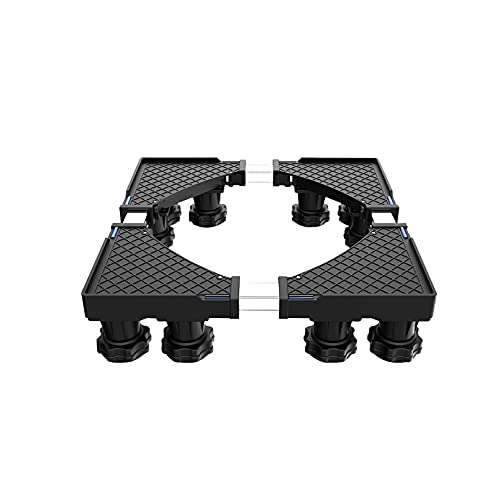 Base para secadora y refrigerador, antivibración, silenciosa, para lavadora, ancho/largo de 19' a 30', soporte para refrigerador y congelador, bandejas para lavavajillas, contenedor para plantas (12 p
