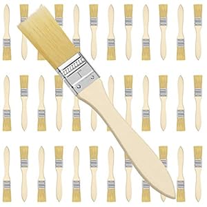 Kurtzy 2,54cm Verf Kwasten (36Pak) – Professioneel Houten Handvat Verfkwast Set Voor Verf, Stainen, Vernissen, Lijmen En Huis DIY