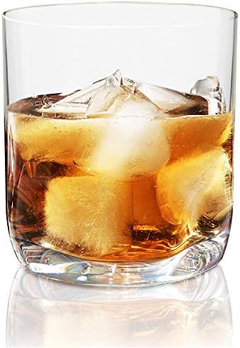 Vivocci Unbreakable Tritan Plastic Rocks 12.5 oz Whiskey & Double Old Fashioned Glasses | Thumb Indent Base | Ideal for Bourbon & Scotch | Perfect For Homes & Bars | Dishwasher Safe Barware | Set of 4
