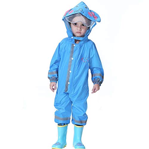 JinBei Enfant Imperméable à Capuche Bébé Garçon Combinaison De Pluie Manteau Veste Pantalon Pluie Respirant Imperméables Bleu Marine 3D Animé Singe Cape Léger Randonnée Vetement Outdoor Ecole 2-3 Ans