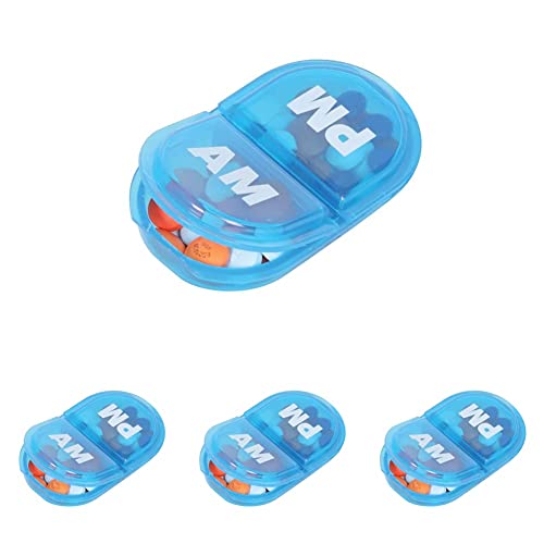 Image of EZY DOSE Daily AMPM Pill Reminder, Colors Vary, 1 Count (Pack of 4)