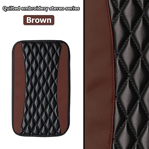 image for Moly Magnolia Car Center Console Cushion Pad, Universal Leather Waterp