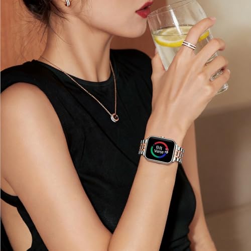 Correa metálica 20mm para Fitbit Versa 4/3 Mujer miniatura 2